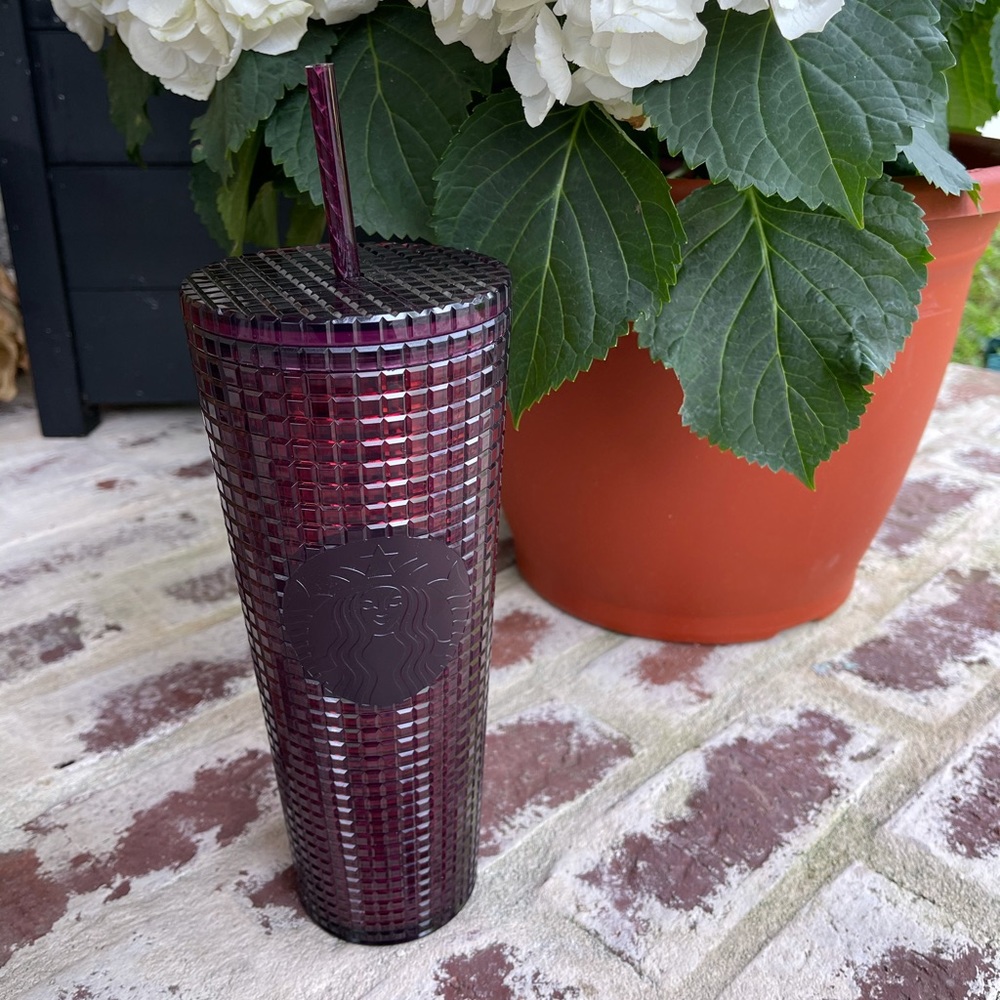 Starbucks Grid Plum Tumbler